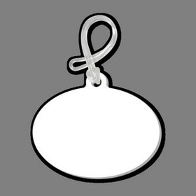 Custom Oval 1-3/4 X 2-1/2 Bag Tag W/Tab