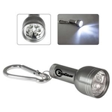 Custom 6-LED Flashlight W/ Metal Carabiner, 4 1/4