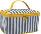 Custom Tone To Tone Stripe Cosmetic Bag (6-1/2