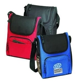 Custom Deluxe Insulated Poly Lunch Bag Cooler with Shoulder Strap & Pockets