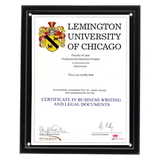 Custom Magnetic Clear on Black Acrylic Certificate Frame (13