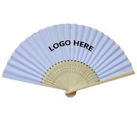 Custom Bamboo Fan, 8 1/2" L