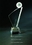 Custom Golf Optical Crystal Award Trophy., 12.5" L x 6.75" W x 3.125" H, Price/piece