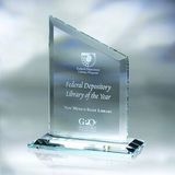 Custom Awards-optical crystal award/trophy 9 inch high, 6 1/2
