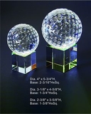 Custom Golf Ball Set. Rainbow Base or Clear Base Optical Crystal Award Trophy., 4