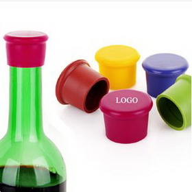 Custom Silicone Wine Bottle Cap, 1 2/5" L x 1" W