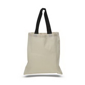 Blank Economical tote with Color Handles, 15" W x 16" H
