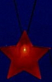 Custom Red LED Star badge with lanyard