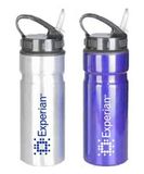 Custom aluminum water Bottle, 22 oz, wide mouth with drink spout