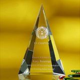 Custom Awards-optical crystal award/trophy 8 inch high, 5 3/8