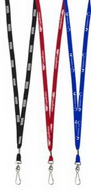Custom 3/8" Shoelace Lanyard with Swivel Clip Screen-Printed 1 spot color