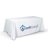Custom 4' Tablecloth - White cloth only with sublimated full color logo