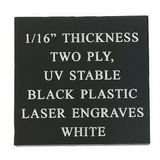 Custom Black Over White 2-Ply Plastic Engraving Sheet Stock (12
