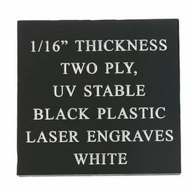 Custom Black Over White 2-Ply Plastic Engraving Sheet Stock (12"X24"X1/16")