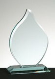 Custom 121-FL08Z  - Flame Award with Base-Jade Glass