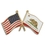 Blank California & Usa Flag Pin, 1 1/8" W, Price/piece