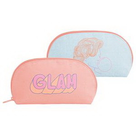 Custom Continued Glam Clam (Colored Canvas & Denim), 9" W x 4.5" H x 1.5" D