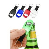 Custom Flat Key Chain Bottle Opener with Strap, 1 3/8