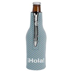 Kolder Bottle Suit Cover w/ Zipper & Blank Bottle Opener (4 Color Process)