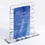 Custom Marble Blue Triumph Fusion Art Glass Award w/ Black Confetti Accent, 9" W x 9" H x 2 1/2" D, Price/piece