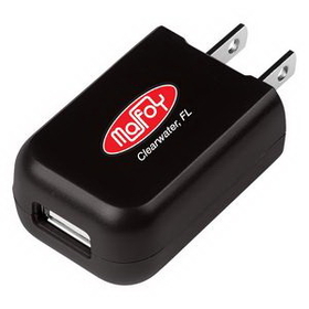Custom UL Listed Rectangular USB A/C Adapter, 2 1/2" W x 1 3/8" H x 7/8" D