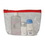 Custom Clear Cosmetic Tote Bag w/ Red Zipper (Screen printed), 7 1/2" W x 6 1/2" H x 2" Thick, Price/piece
