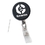 Black/Chrome Heavy-Duty Custom Badge Reels with Belt clip and Steel Cord, 1 1/2" Diameter x 24" L, Price/piece