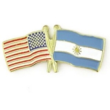 Blank Usa & Argentina Flag Pin, 1 1/8