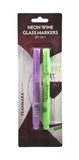 Blank Set Of 2 Neon Wine Glass Markers (Purple & Green)