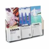Custom 3-pocket Clear Acrylic Brochure Holder - Wall