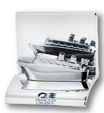 Custom Chrome Metal Cruise Ship Business Card Holder