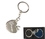Custom Shiny chrome finished apple shape metal key holder with gift case, 1 1/2" L x 4" W, Price/piece