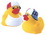 Custom Rubber Patriotic Duck, 3 1/2" L x 3 3/4" W x 3 1/2" H, Price/piece