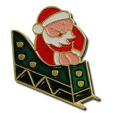 Custom Santa In Sleigh Lapel Pin, 1