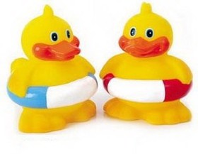 Custom Rubber Tubby Tube Duck, 3 1/2" L x 3" W x 3 3/4" H