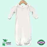 Custom Infant Long Sleeve Cotton Gown (White)