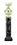 Custom Black & Gold Marbled Single Column Trophy w/Lamp of Learning Figure (17"), Price/piece