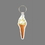 Key Ring & Full Color Punch Tag - Soft Serve Ice Cream Cone, Price/piece