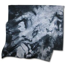 Custom Tie Dye Bandanna Silver/Black