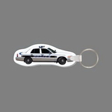 Key Ring & Full Color Punch Tag - Police Car