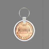Key Ring & Full Color Punch Tag - 1 Cent Coin (Face Down)