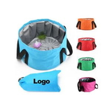 Custom Multifunctional Collapsible Portable Travel Outdoor Wash Basin Folding Bucket for Camping Hiking, 12 1/5