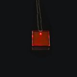 Custom LED Square Badge On String - Red