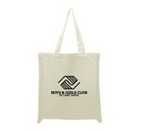 Custom Promotional Tote with Self Fabric Handles and Bottom Gusset, 15