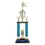 Custom Fuchsia Moonbeam Figure Topped Double Column Trophy w/2" Insert & Eagle Trim (25"), Price/piece