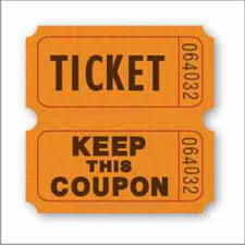 Blank Stock Double Raffle Ticket Roll Of 2000 Ticket / Keep This Coupon