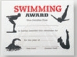 Custom Stock Certificate (Swimming)