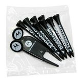 Custom Golf Tee Poly Packet with 8 Tees, 2 Markers & Divot Tool