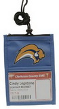 Custom Navy Blue Classic Event Pouch w/ Top zipper and Adjustable Cord, 6.75