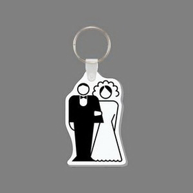 Key Ring & Punch Tag W/ Tab - Wedding Couple